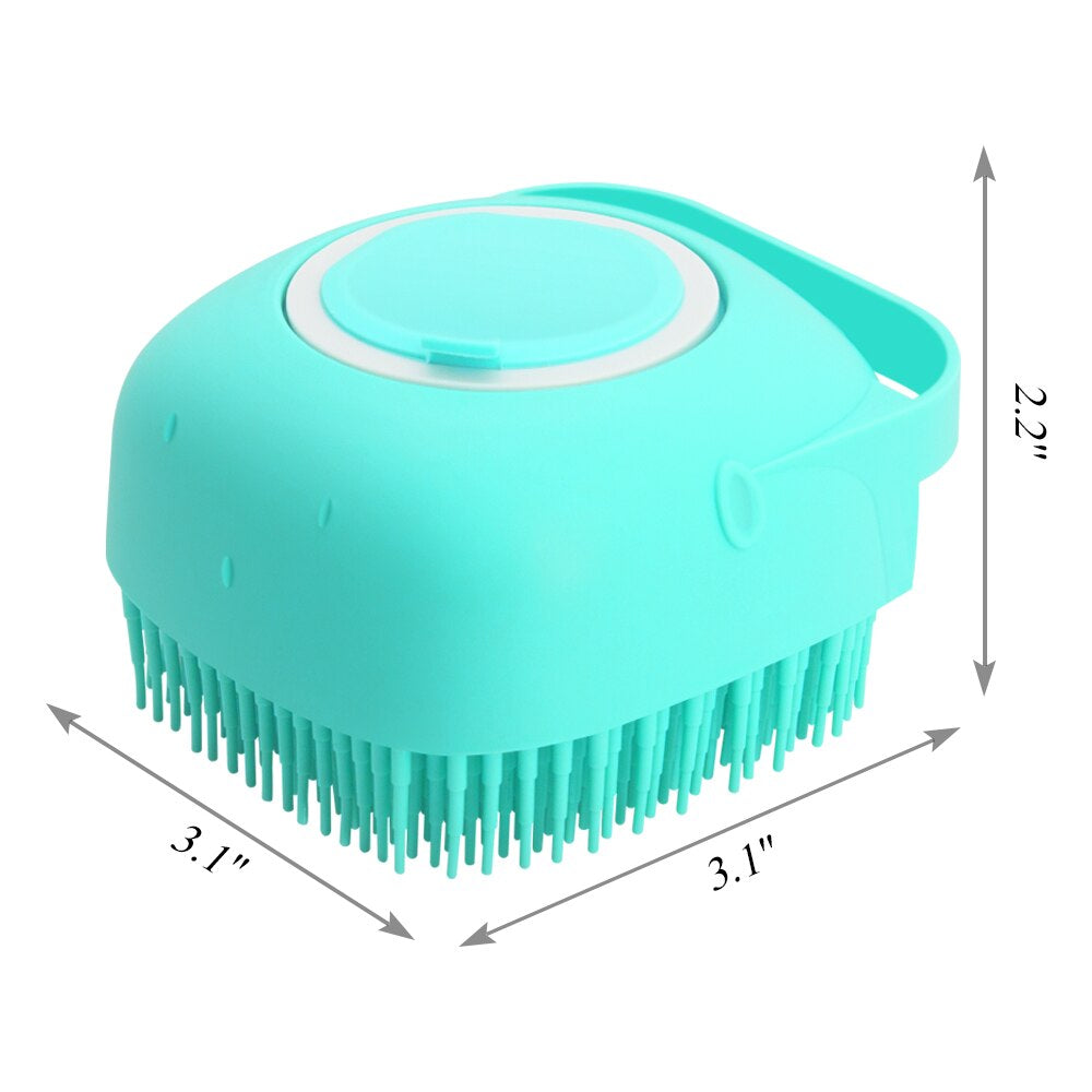 Pet Dog Shampoo Massager Brush Cat Massage Comb Grooming Scrubber Shower Brush for Bathing Short Hair Soft Silicone Brushes